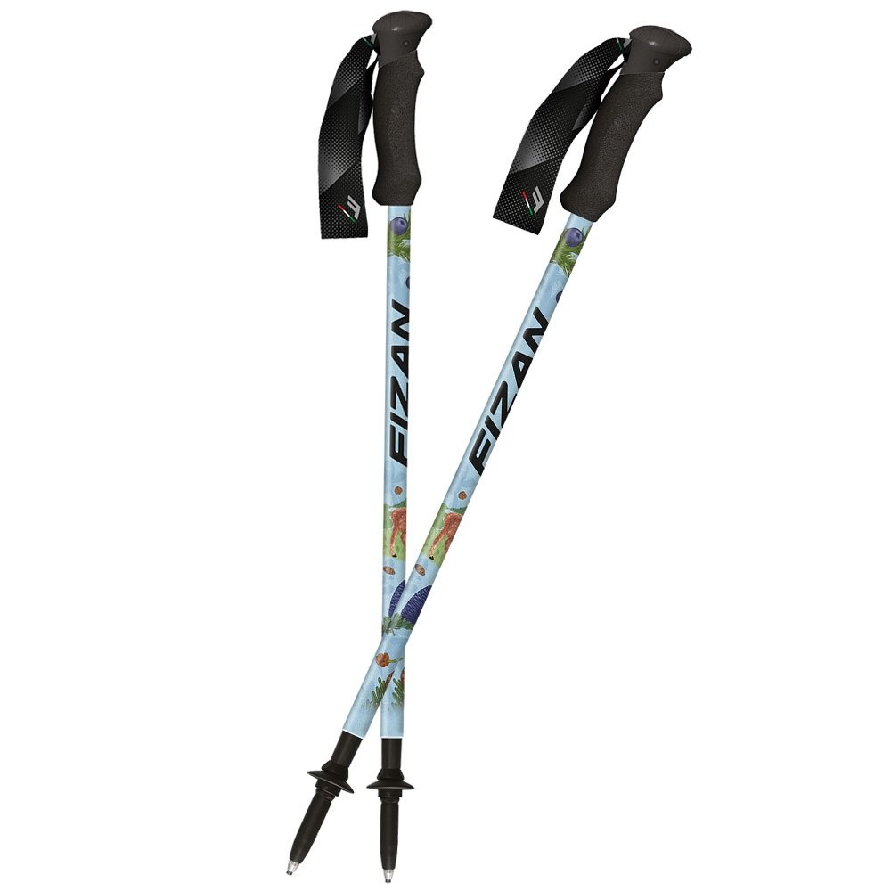 【戶外風】義大利FIZAN 超輕三節式健行登山杖-(單支入)能高越古道藍