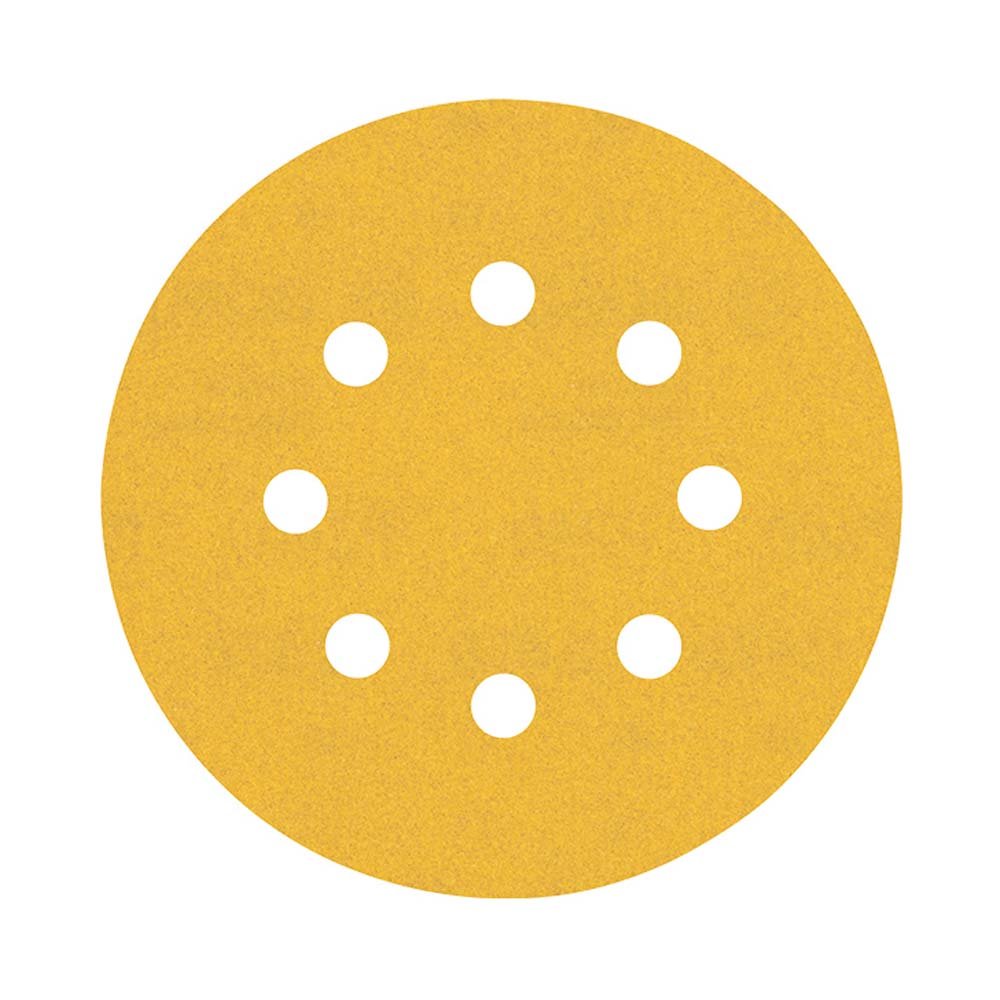 BOSCH博世 超耐久金色圓形8孔自黏砂紙C470 (125 mm) 5片/包