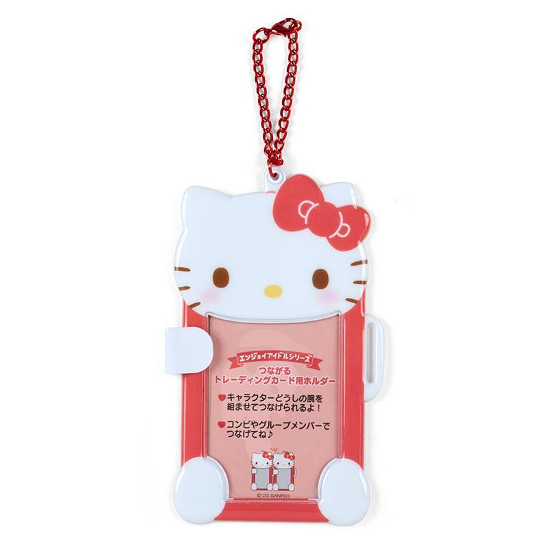 JPGO 凱蒂貓 kitty 挽手 偶像應援 造型卡片套 收納套 附掛鍊 悠遊卡套 ID104