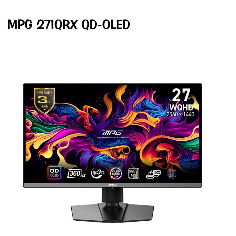 米特3C數位–MSI 微星 MPG 271QRX QD-OLE 27型360Hz HDR電競螢幕