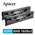 Apacer宇瞻 NOX DDR5 6000 32G(16GBx2)桌上型超頻電競記憶體