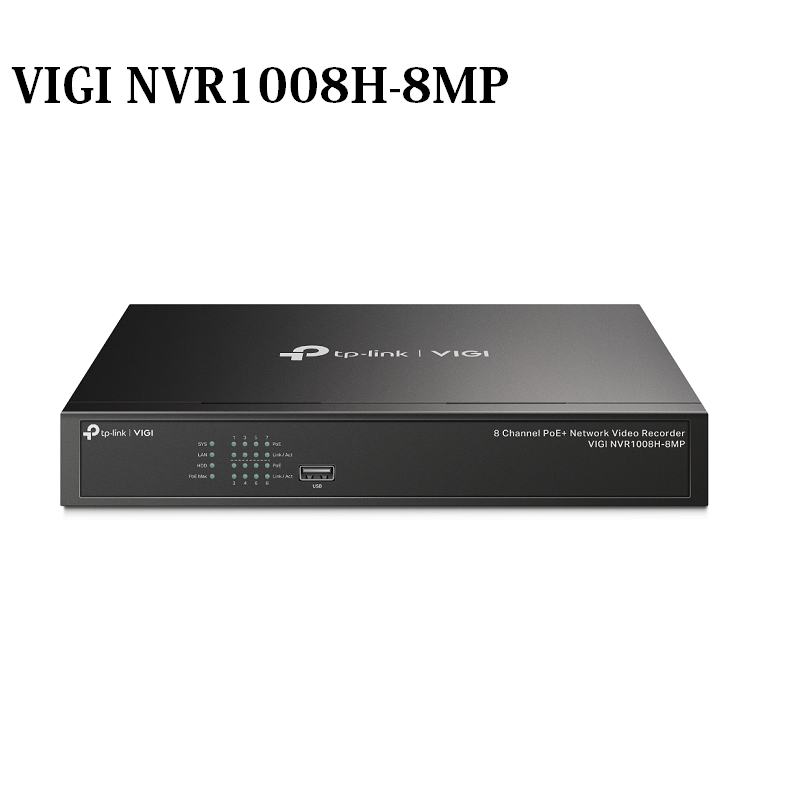 TP-LINK VIGI NVR1008H-8MP 8路PoE+ NVR網路監控主機 監視器主機