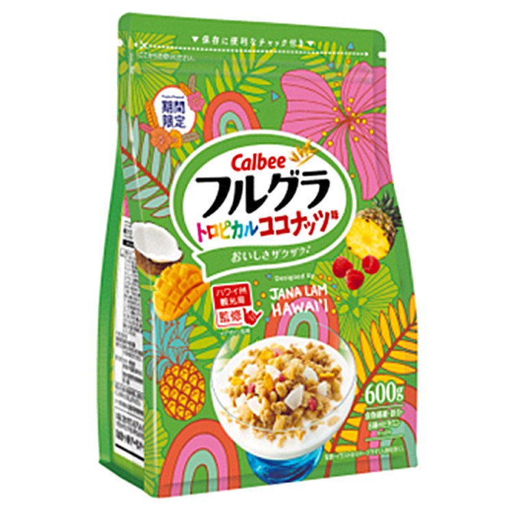 +東瀛go+calbee 卡樂比 富果樂水果麥片 椰子風味 600g 早餐 麥片 穀物 期間限定 日本必買 早餐穀物麥片