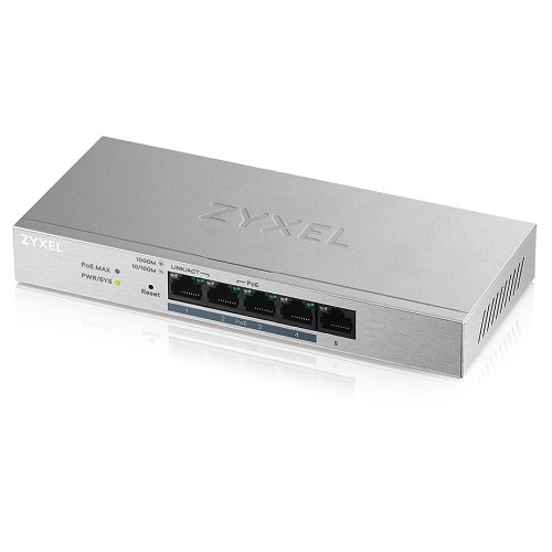 (聊聊享優惠) Zyxel GS1200-5HPV2-TW0101F 網頁管理5埠Gigabit PoE交換器 (台灣本島免運費)