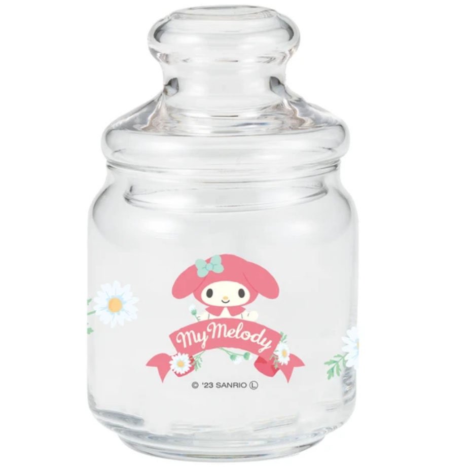 日本製 My Melody 美樂蒂 玻璃罐 收納罐 Sanrio正版