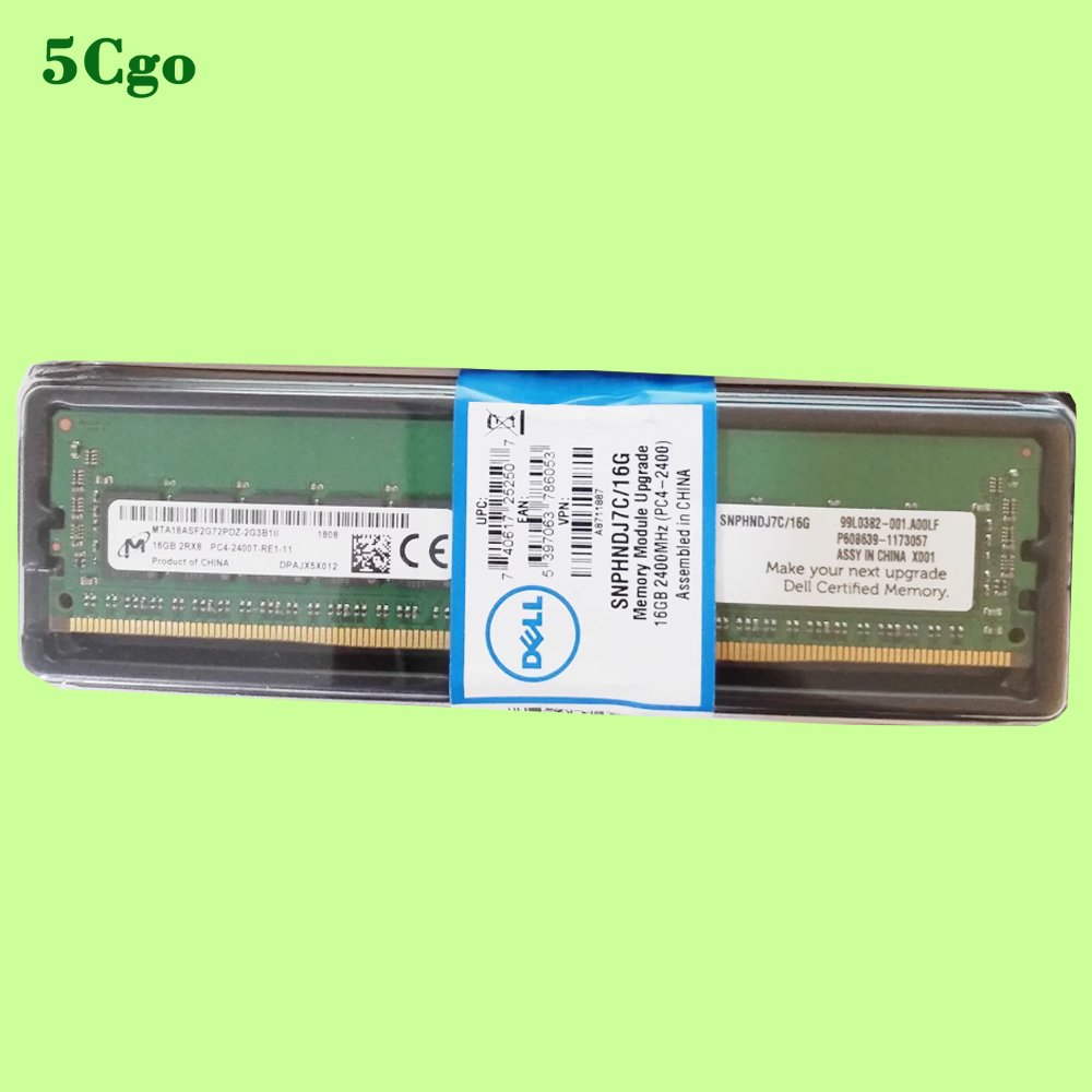 5Cgo【一店】全新盒裝DELL/戴爾 SNPHNDJ7C/16G 2Rx8 PC4-2400T RDIM DDR4伺服器記憶體