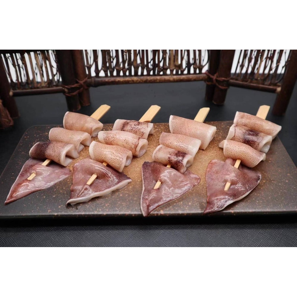 【萬象極品】日式魷魚卷串燒(5串)/約125g