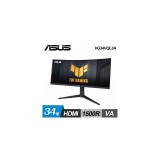 【ASUS 華碩】TUF Gaming VG34VQL3A 34型 180Hz 曲面電競螢幕