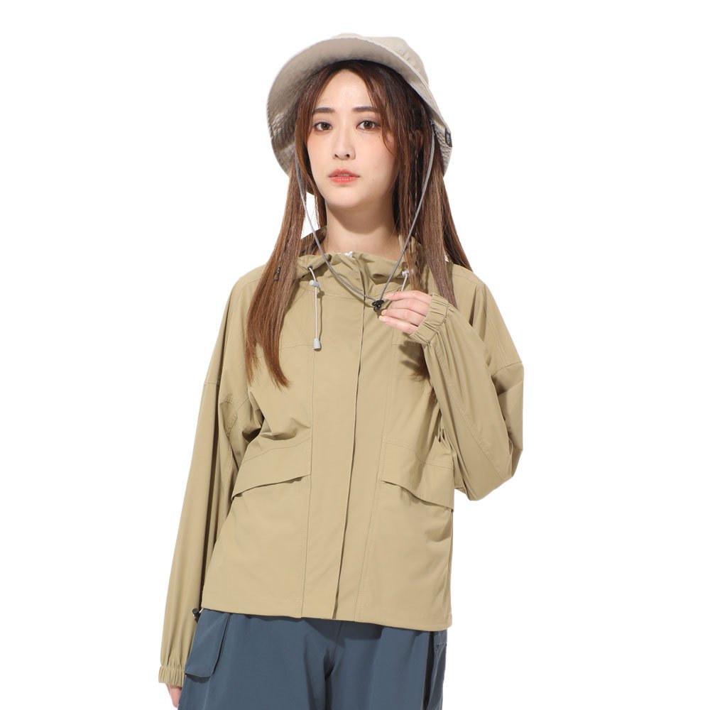 【Takaka】女涼感帥氣短版外套『卡其』P54810 戶外 露營 登山 健行 休閒 時尚 涼感 透氣 外套