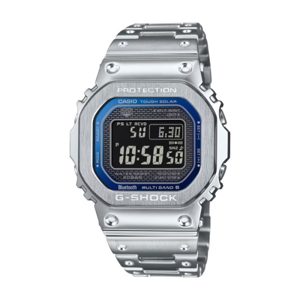 【CASIO G-SHOCK】全金屬高強度抗震方形時尚腕錶-活潑藍/GMW-B5000D-2/台灣總代理公司貨享一年保固