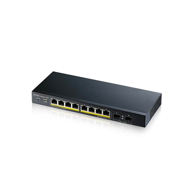Zyxel GS1900-10HP/8埠Gigabit+2埠SFP智慧網管PoE交換器 GS1900-10HP-US0102F