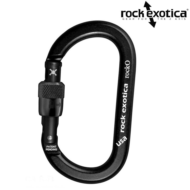 Rock Exotica rockO Screw-Lock O型手動螺旋鎖鉤環/O型環 C3 S-B 黑