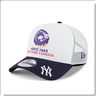 【ANGEL NEW ERA】NEW ERA MLB NY 紐約 洋基 甜甜圈 白 丈青沿 網帽 9FORTY 卡車帽