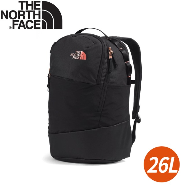 【The North Face 女 26L 休閒大容量後背包《黑》】87K0/雙肩包/休閒背包/電腦背包/學生書包/登山背包