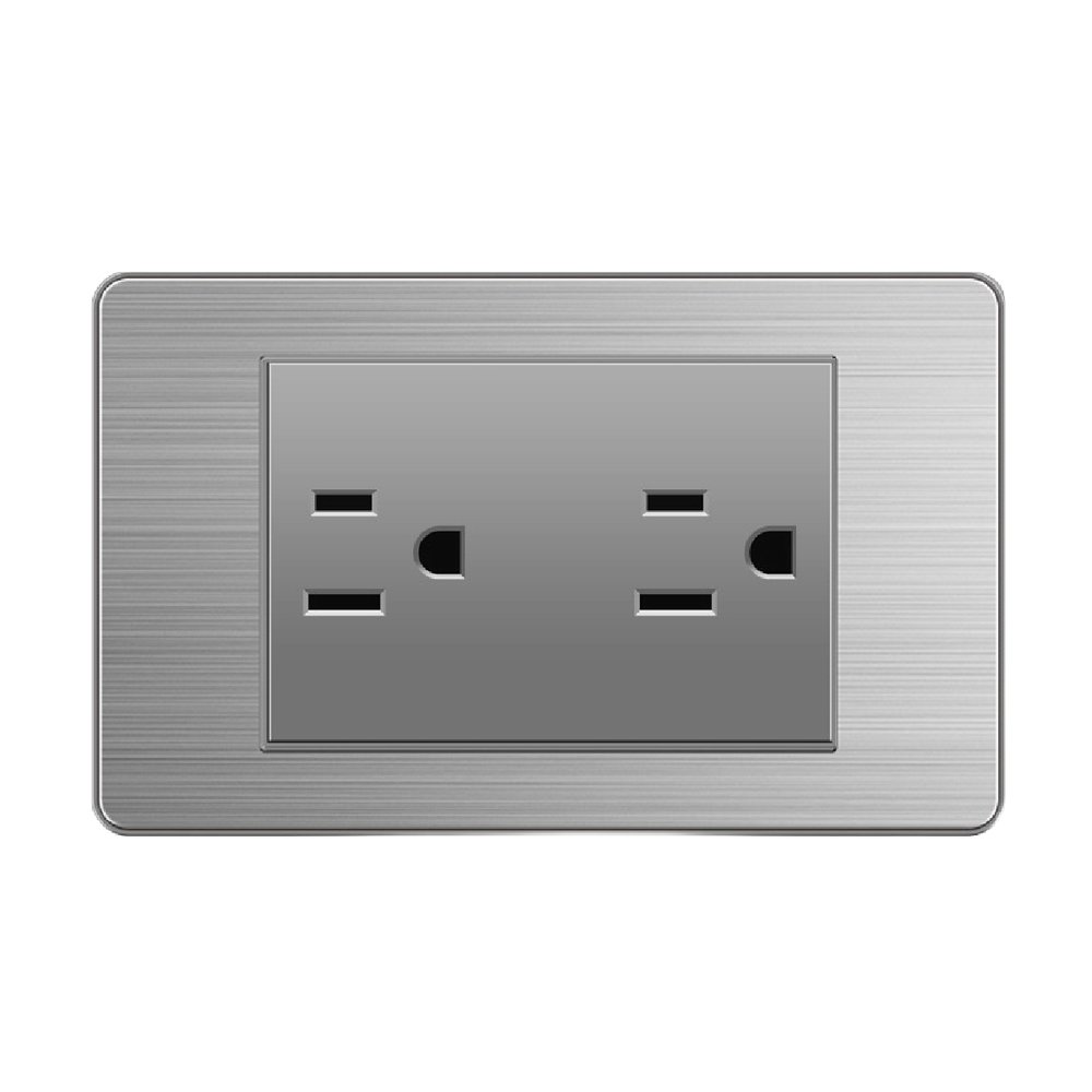 插座面板 開關插座 【 不鏽鋼開關 】 開關面板 110~250V 雙切 USB孔 Type-C 牆壁開關 電燈開關