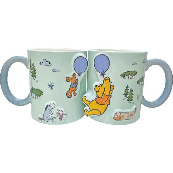 JPGo 迪士尼 小熊維尼 POOH 好友氣球藍 陶瓷杯 馬克對杯 馬克杯 情侶杯 咖啡杯 杯子 禮物