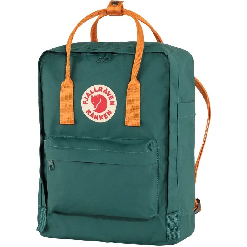 瑞典Fjallraven Kanken 復古後背包 方型書包 F23510-667-206 北極綠/香橙橘