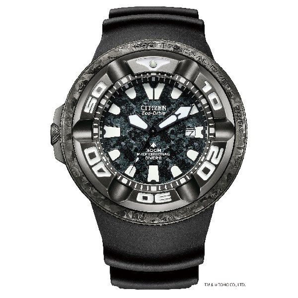 CITIZEN星辰 BJ8056-01E PROMASTER 哥吉拉聯名款光動能時尚潮流腕錶 黑面 48.2mm