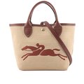 LONGCHAMP S號 LE PANIER PLIAGE 草編二用包(棕色) 10144 HZB 035