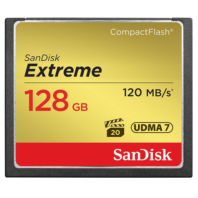 SanDisk Extreme CF 128GB 120MB/s R 85MB/s W 記憶卡